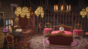 Cluttered Fortune-telling room