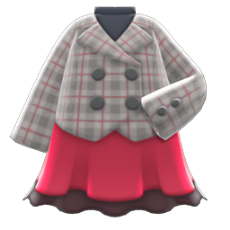 Peacoat-And-Skirt Combo