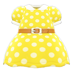 Belted Dotted Dress