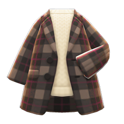 Checkered Chesterfield Coat