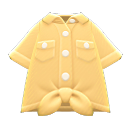 Front-Tie Button-Down Shirt