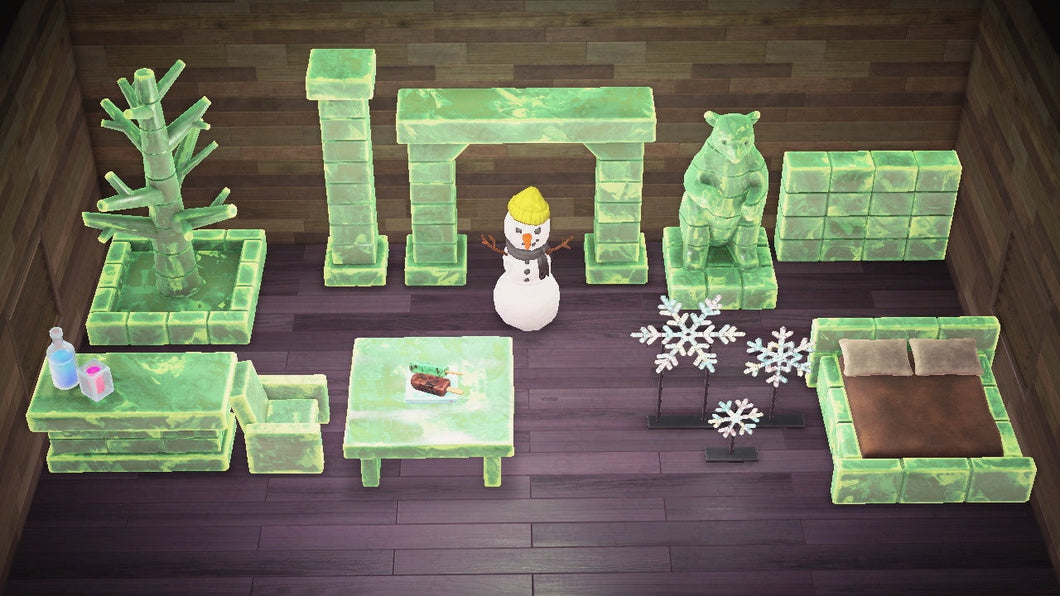 Animal Crossing New Horizons ACNH Frozen Furniture Set