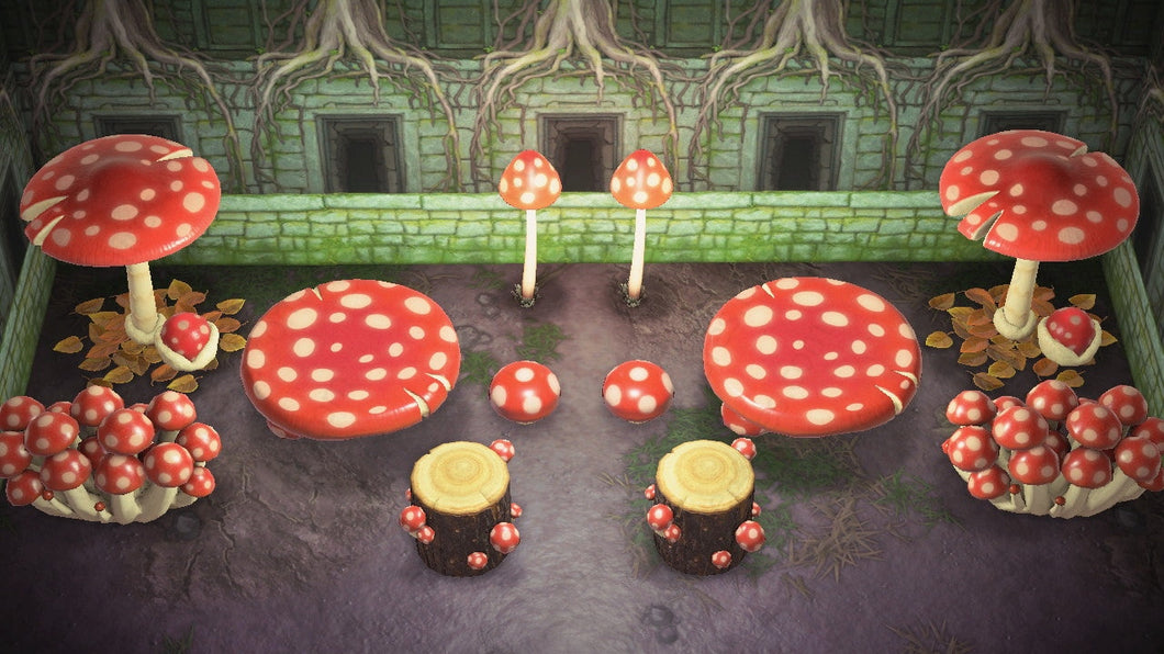 Animal Crossing New Horizons ACNH Mushroom Furniture Set