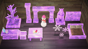 Animal Crossing New Horizons ACNH Frozen Furniture Set 