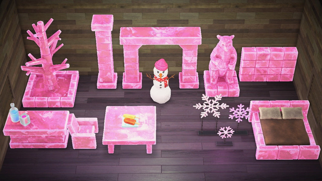 Animal Crossing New Horizons ACNH Frozen Furniture Set 1