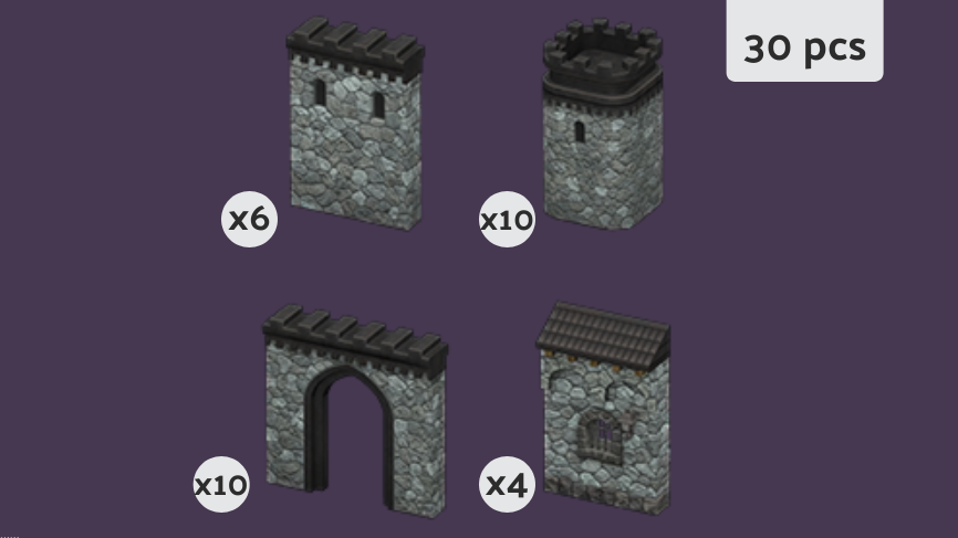 Build a Castle Kit 4 (Dark Gray)